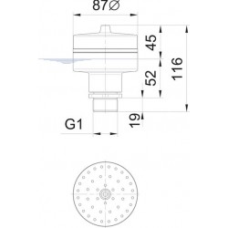 Fontänenaufsatz Vulkan 43 - 3 Silber
