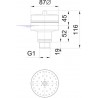 Fontänenaufsatz Vulkan 43 - 3 Silber